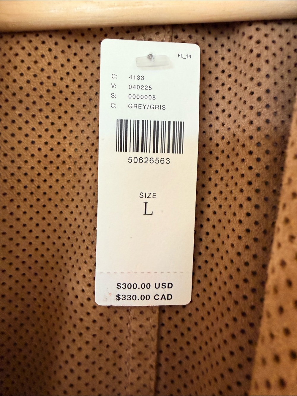 Bagatelle Collection Women's Tan 100% Genuine Leather Utility Jacket NWT L - Picture 4 of 6